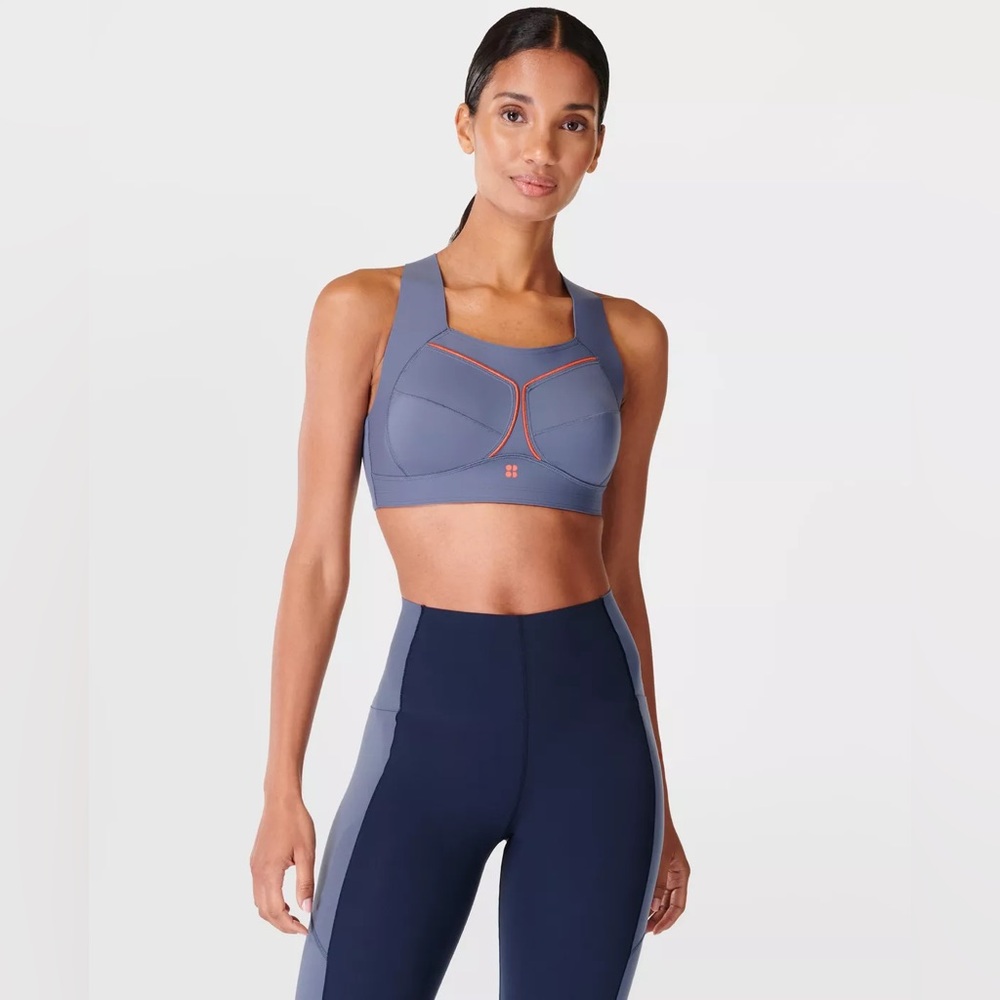 Sweaty Betty Zero Gravity Running Sports Bra High Support Racerback 38B Blue
